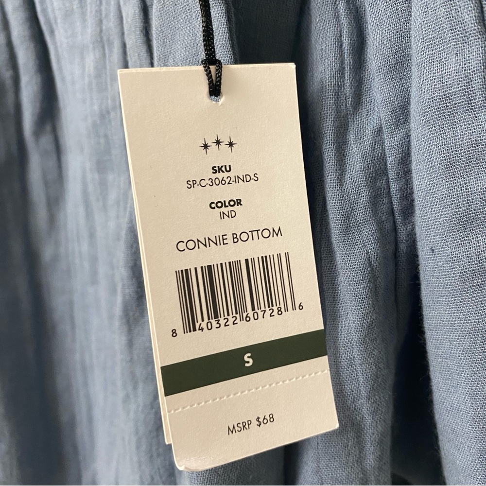 Hermoza NWT Connie Bottom Swimsuit Coverup Cotton Blue Size Small‎ - Picture 5 of 6